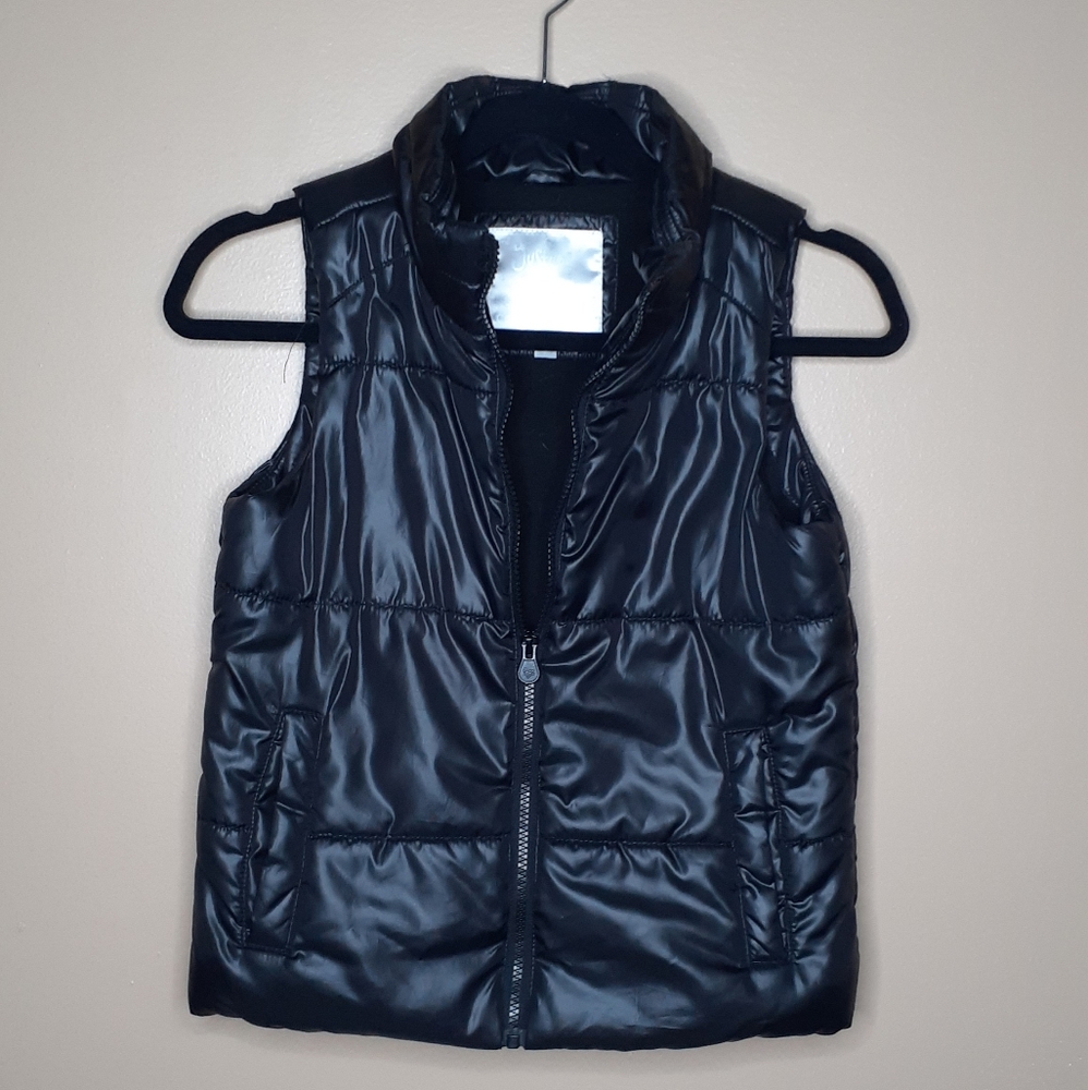 Girls Justice Black Puffer Vest 8/10